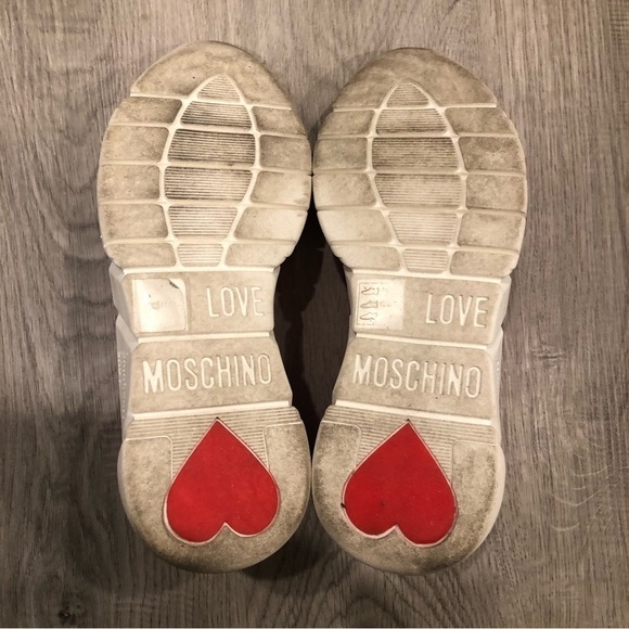 LOVE MOSCHINO Low Top Slip On Sock Sneaker Size 39 - Picture 6 of 11